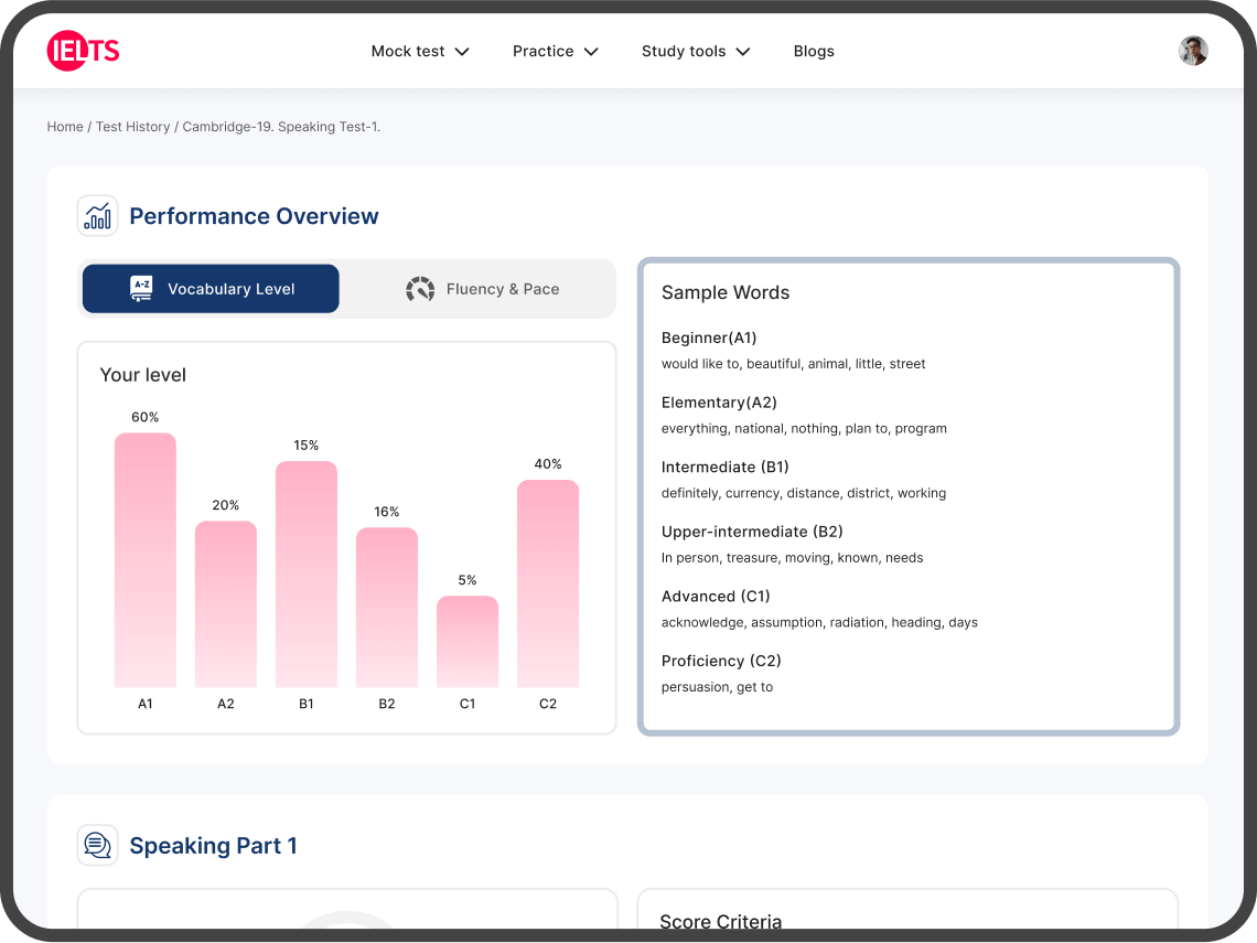 Speaking Test Demo
